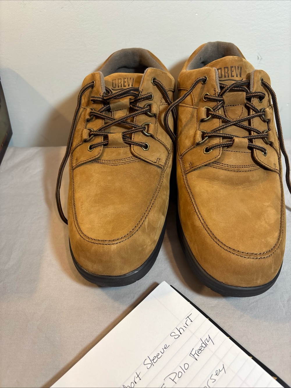 DREW Tan Suede Lace-Up Men's Casual Shoe